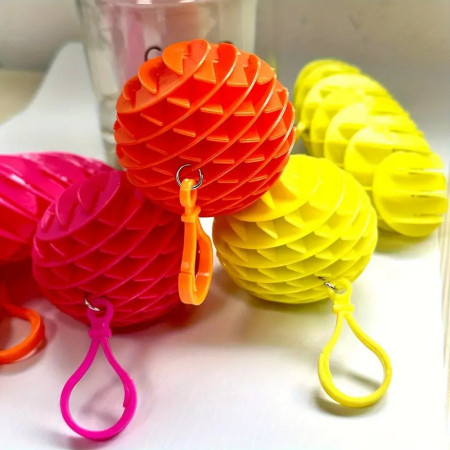 Jucarie Worm Fidget de Decompresie, Cyrax, Anti Stres, Dimensiune Compacta 6 cm, Dimensiune Extinsa 15.5 cm, Galben