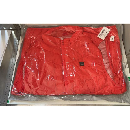 Vesta cu Incalzire,  Unisex, 2 Zone de Incalzire, Umplutura Bumbac, 3 Trepte de Temperatura, Incarcare USB, Rosu, 65 - 75 kg, Marime XXL