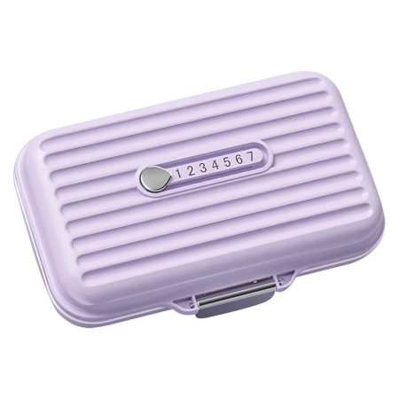 Cutie Medicamente,  Mov, 7 Compartimente, Portabila si Compacta, 11x7.2x3.5 cm, Ideala pentru Uzul Cotidian