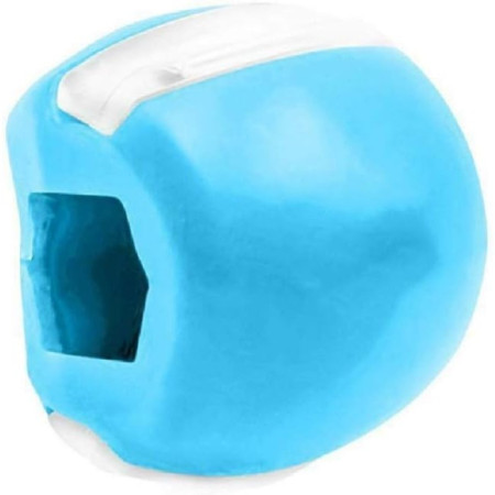 Dispozitiv de Tonifiere Faciala,  din Silicon, Corectare Mandibula/Maxilar, Albastru