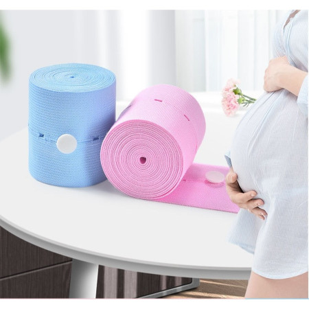 Set 2 Centuri de Monitorizare a Ritmului Cardiac Fetal,  Material Moale si Elastic, 6 x 130 cm, Albastru/Roz