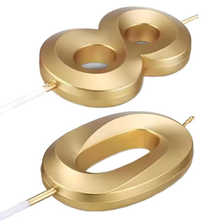 Lumanare Cifra 8, Cyrax, Model Diamond, 5 x 3.4 cm, Auriu