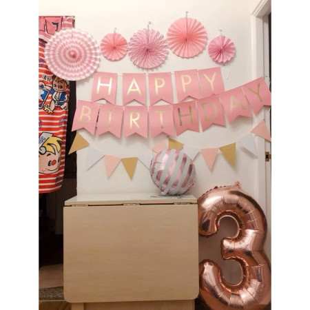 Balon din Folie Metalizata Cyrax, Figurina Cifra, Tema Aniversare 100 cm, Ambalaj Individual, Pai inclus, Umflare cu Aer sau Heliu, Coral, Rose Gold, Cifra 3