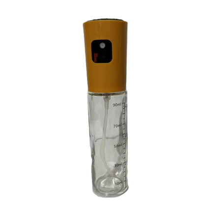 Pulverizator Ulei, Otet, Cyrax, din Sticla, 100 ml, Reincarcabil, 18.3 x 4.3 cm, Masura 90 ml, Capac Mat, Galben