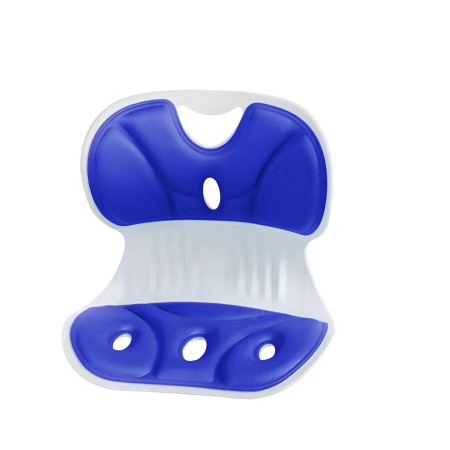 Suport pentru Scaun, Cyrax, pentru Corectarea Posturii, Portabil, Ergonomic, Ameliorare Durere, Respirabil, 36x34x33 cm, Marime L, Albastru