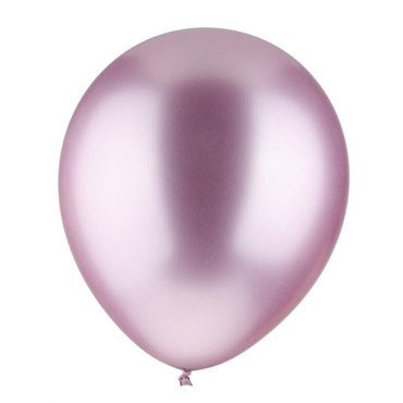 Set 12 Baloane, Cyrax, din Latex Chrome, 25 cm, Mov Deschis