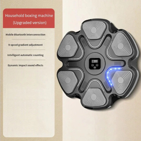 Aparat Box Cu Muzica, Montabil pe Perete, Cyrax, Negru, Difuzor, Bluetooth, Iluminare LED, 38 x 27 x 32 cm, Manusi Incluse