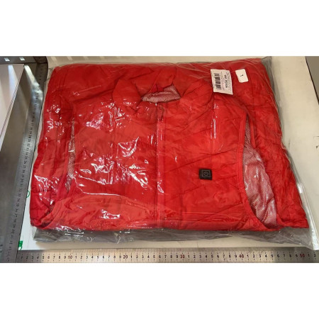 Vesta cu Incalzire,  Unisex, 2 Zone de Incalzire, Umplutura Bumbac, 3 Trepte de Temperatura, Incarcare USB, Rosu, 45 - 58 kg, Marime L