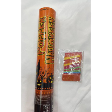 Tun de Confetti, 30 cm. Cyrax, Model Halloween, Confetti din Hartie, Multicolor