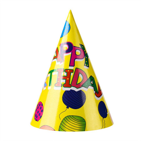 Set 6 Coifuri Happy Birthday, Cyrax, Modele Diverse, pentru Petrecere, Tematica Aniversare, Multicolor