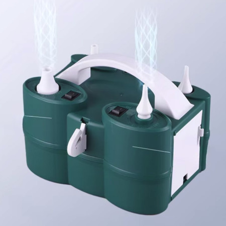 Pompa Electrica de Umflat Baloane, Cyrax, cu Doua Iesiri, Accesorii Incluse, 220V, Putere 600W, Accesorii petrecere, Verde