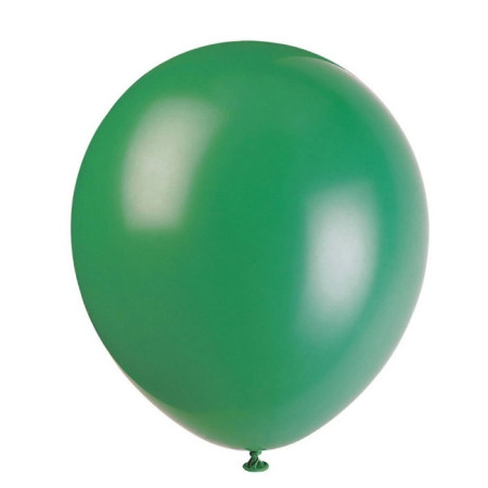 Set 10 Baloane din Latex, Cyrax, Model Party, 30 cm, Verde Diferite Nuante, 2.8 g