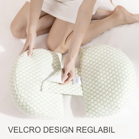 Set Perna pentru Gravide,  Husa Detasabila, Utilizare in Forma H si U, Reglabila, Latime Ajustabila, Proactive, Verde