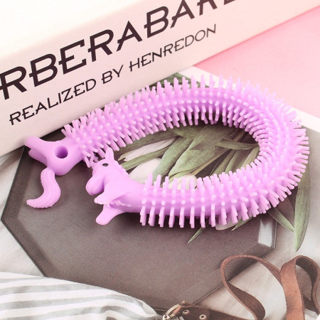 Jucarie senzoriala elastica Cyrax, Fidget Noodle, Antistres, Culori Random