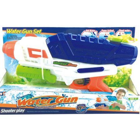 Pistol cu Apa pentru Copii, Rezervor, Pentru Piscina/Plaja, Cyrax, 6ani+, Albastru/Multicolor, 1000ML, model 2