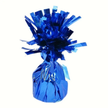 Greutate pentru Baloane cu Heliu, Cyrax, din Folie cu Franjuri, 170g, 13 x 5 x 3 cm, Albastru