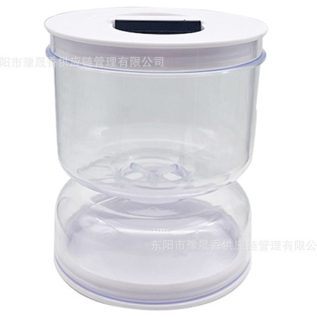 Borcan pentru Muraturi, Cyrax, cu Separator pentru Lichide, Ermetic, Termorezistent, Tip Clepsidra, 800 ml, ABS, Alb, 13x11 cm