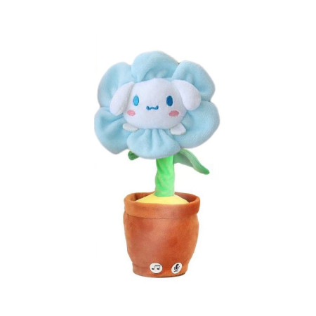 Jucarie de Plus Interactiva, Cyrax, cu Acumulator si Cablu USB, 120 Cantece, Model Iepure Vorbitor si Dansator, 33 x 12 cm Functie de Imitare si Inregistrare, Multicolor