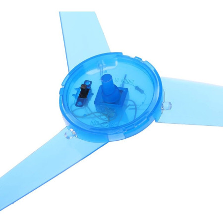 Jucarie Disc Zburator, Distractiv pentru Copii, Cyrax, Aruncator Manual din Plastic, cu Lumini, Albastru