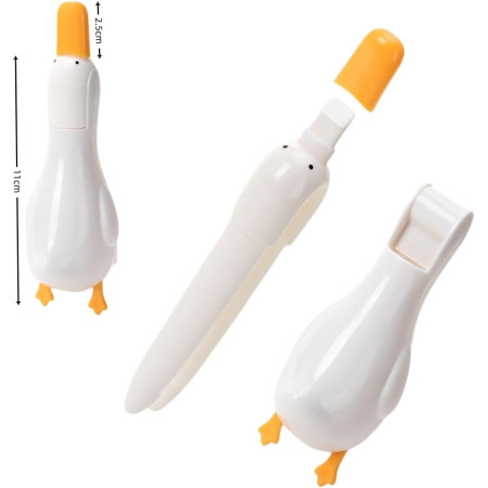 Cleste Multifunctional,  2in1, Cleste pentru Parul Cazut si Mini Racleta pentru Depuneri, din ABS, Model Rata, Alb