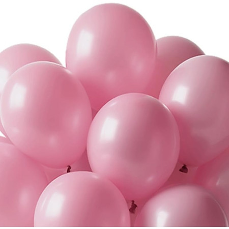 Set 12 Baloane, Cyrax, din Latex Standard, 13 cm, Roz Deschis