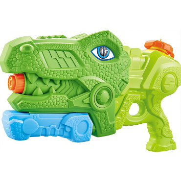 Pistol cu Apa pentru Copii, Rezervor, Pentru Piscina/Plaja, Cyrax, 6ani+, Tiranozaur, 3 duze, Verde, 660ML