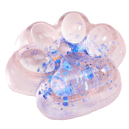 Jucarie Antistres Squishy, Cyrax, Labuta de Pisica Pufoasa, cu Revenire Lenta, 7 x 6.5 cm, Model 270532, Multicolor