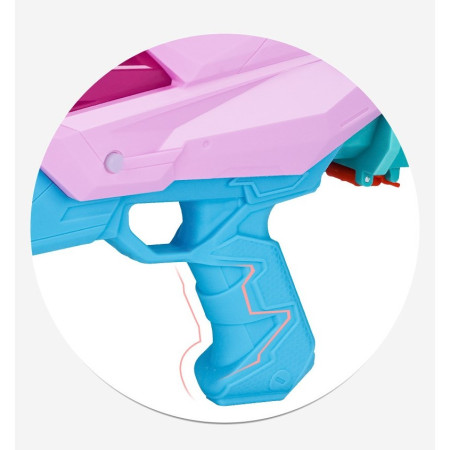 Pistol cu Apa pentru Copii, Rezervor, Pentru Piscina/Plaja, Cyrax, 6ani+,  5 duze, Quick Fill, Roz, 800ML