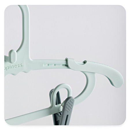 Set 10 de Cleme pentru Haine,  de Prindere pentru Pantaloni, Atasabile la Umerase, 1.6x2.3x6.35 cm, Verde