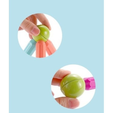 Set 36 piese magnetice de constructie, Cyrax, Forme geometrice, Multicolor