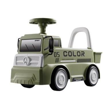 Mașinuță pentru copii, Cyrax, 3 ani, Model Camion, Sport, Claxon, Cutie Depozitare, 62x26x40 cm, Verde