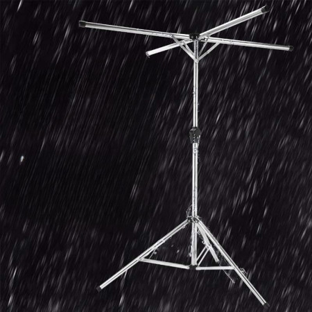 Uscator de Rufe,  Pliabil, Telescopic, 4 Brate, din Otel Inoxidabil, Rezistent la Vreme Rea, Gri