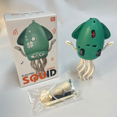 Caracatita Dansatoare, Cyrax, +3 Ani, 3 Moduri, din ABS, Incarcare USB, cu Undita Inclusa, 12.6 x 7.6 x 20.7 cm, Verde