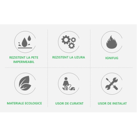 Set 36 Placi Autoadezive pentru Pardoseala,  din PVC, Impermeabil, Ignifug, Usor de Curatat, Dimensiune Placa 91.44 x 15.24 cm, Grosime 1.5 mm, Acoperire 5 m2, Model 10, Maro