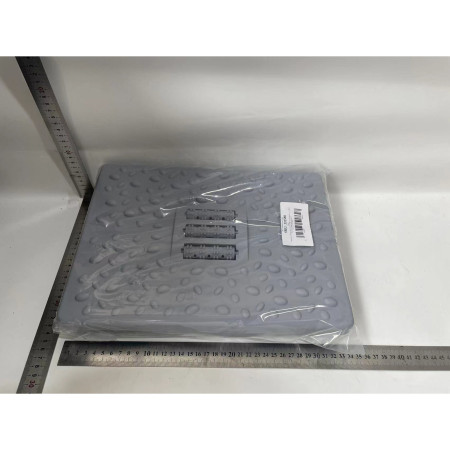 Suport Ergonimic pentru Picioare,  Plastic, cu Role de Masaj pentru Talpi, pentru Birou, Usor de Transportat, Detasabil, 33.5x24x12 cm, Gri