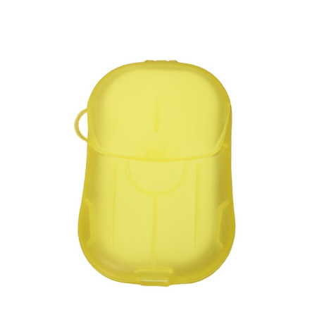 Mini Cutie de Sapun din Hartie,  de Unica Folosinta, Portabila, Potrivit pentru Calatorii, 20 foite, Galben