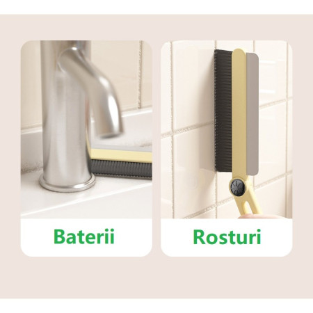 Perie Multifunctionala si Stergator,  Pentru Spatii Greu Accesibile, 24.7 x 4.5 cm, Alb Laptos