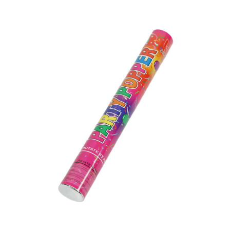 Tub de Confetii, Cyrax, Clasic, 30x5 cm, Confetii Asortate din Plastic, Eliberare prin Rasucire, Multicolor