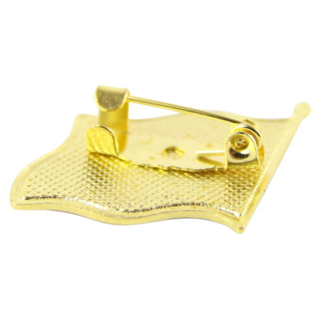 Set 12 Insigne Steag Tricolor Romania,  Model Brosa cu Ac de Siguranta, 20x20 mm