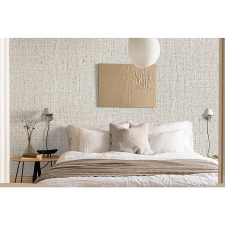 Rola Autoadeziva pentru Perete,  din Panza, 10 m, Rezistenta la Umezeala, 2.5 mm Grosime, Model Texturat, Maro