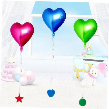 Set 4 Greutati pentru Baloanele cu Heliu, Cyrax, 32 grame, 8 grame Fiecare, Plastic, Forma Stelute, Multicolor