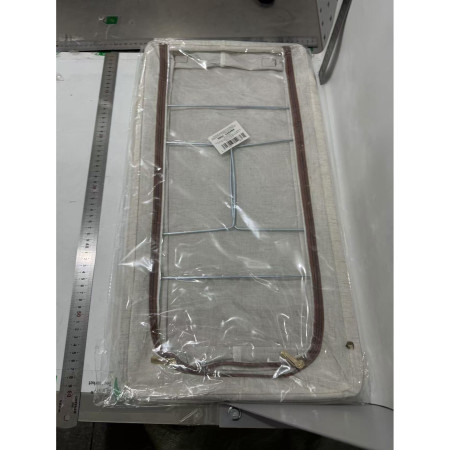 Cutie Depozitare cu Cadru Metalic,  pentru Incaltaminte, Haine, Lingerie, Fermoar Calitativ, Fereastra Transparenta, Manere Laterale, 60 x 30 x 15 cm Bej