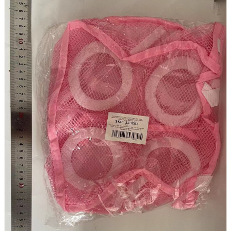 Sac pentru Spalare Incaltaminte,  pentru Masina de Spalat, 28x24.5x8 cm, Roz