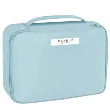 Geanta de Calatorie, Cyrax, pentru Cosmetice si Articole de Toaleta, Material Impermeabil, 2 in 1, Portfard Interior Detasabil, 23 x 16 x 8 cm, Albastru