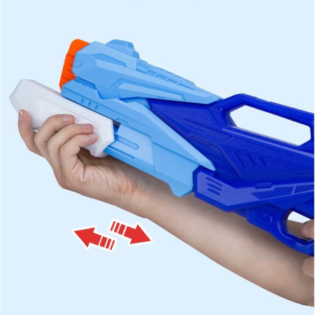 Pistol cu Apa pentru Copii, Rezervor, Pentru Piscina/Plaja, Cyrax, 6ani+,  3 duze, Albastru, 770ML