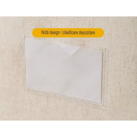 Cutie de Depozitare Pliabila,  Cu Fereastra si Fermoar Dublu, 66 L, Textil Premium, 50x40x33 cm, Cadru Metalic, Impermeabila, Bej