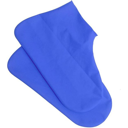 Husa Incaltaminte,  Impermeabila, Antiderapanta, din Latex, 13 x 13 x 2 cm, Marime M 34-40 cm, Albastru