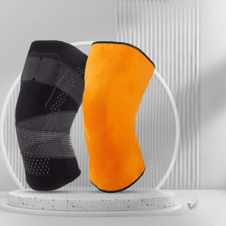 Orteza Elastica pentru Genunchi, Cyrax, Ajustabila cu Bretele Elastice, Banda pentru Compresie, Material Respirabil, Marime M, Culoare Negru