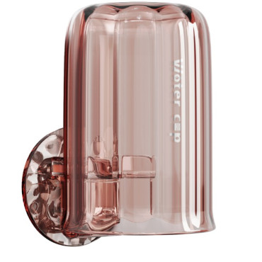 Suport Multifunctional 2 in 1, Pahar si Suport pentru Periuta de Dinti,  Plastic, Dimensiune: 10.4 x 7.3 x 7.3 cm, Roz