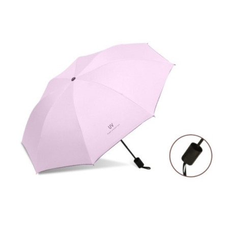 Umbrela,  Protectie UV Soare, Protectie Ploaie, Pliabila, din Vinil si Otel, 96 x 67 cm, Roz